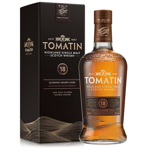 TOMATIN 18 ÅR SINGLE HIGHLAND MALT SCOTCH WHISKY