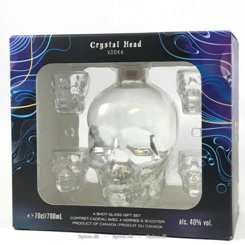 Crystal Head Vodka gaveæske med 4 glas
