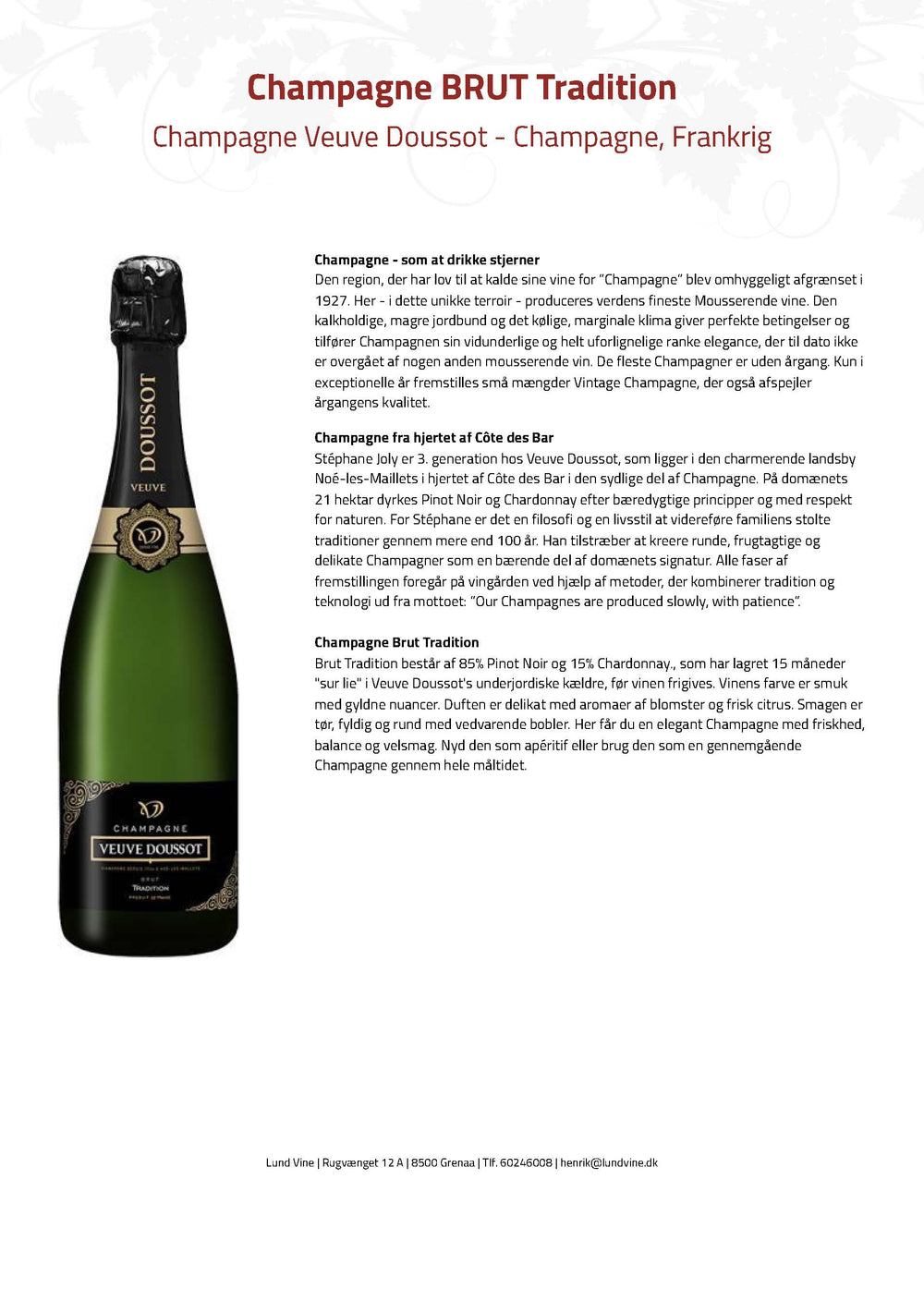 Champagne Veuve Doussot Champagne BRUT Tradition